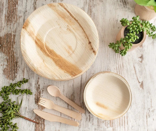 Disposable Plates/Cutlery- Eco-friendly Party for 10 people - 50 Items