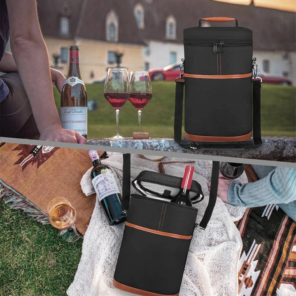 Insulated 2 Wine Bottle Tote